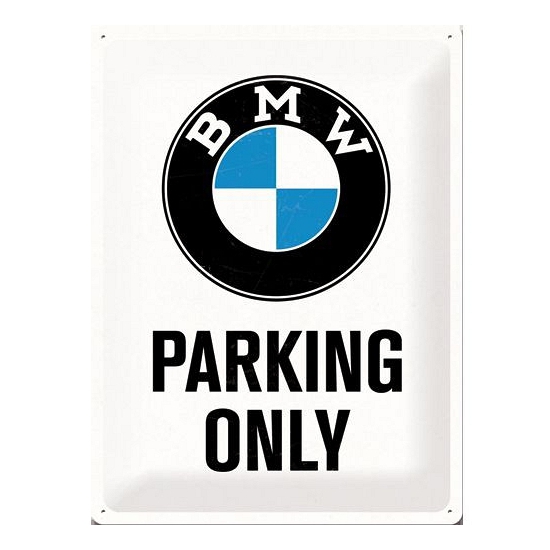 Metalen borden BMW parking only