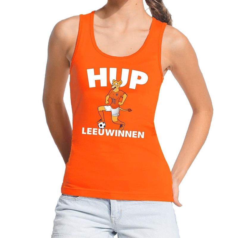 Nederland supporter tanktop Hup Leeuwinnen oranje dames