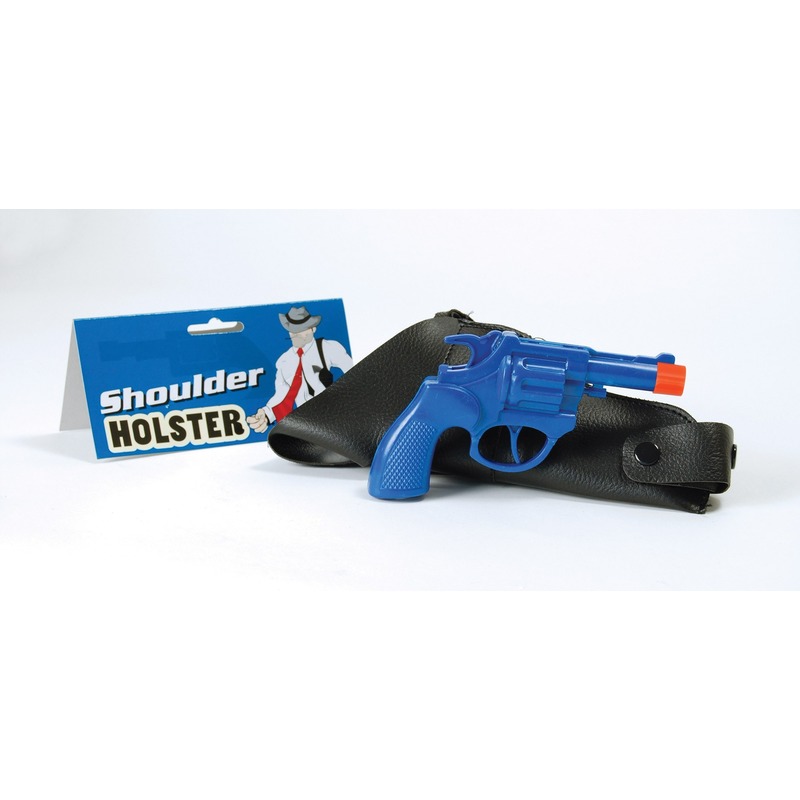 Nep pistool cowboy-sheriff blauw 22 cm