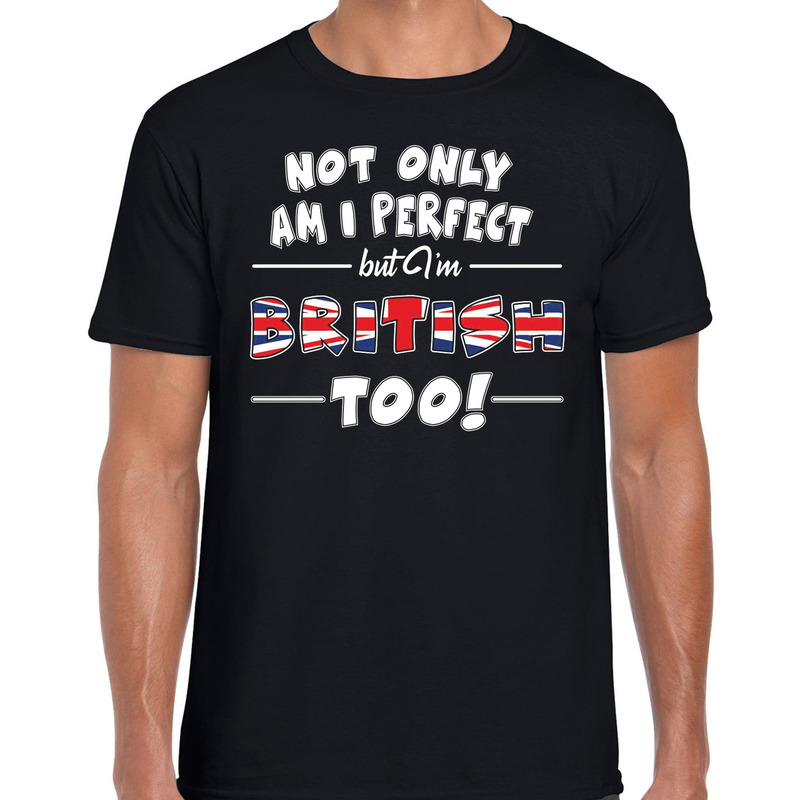 Not only perfect British-Groot Brittannie t-shirt zwart heren
