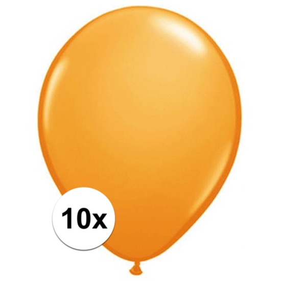 Oranje ballonnen Qualatex 10 stuks