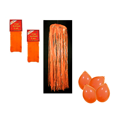 Oranje brandveilige versiering