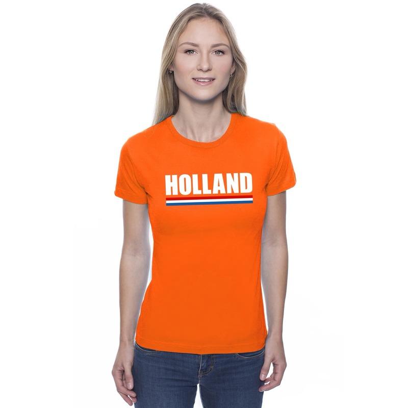 Oranje Holland supporter shirt dames