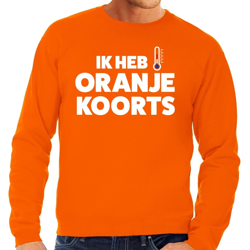 Oranje Koningsdag Oranje koorts sweater heren