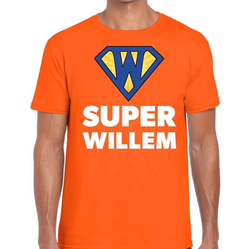 Oranje Super Willem t-shirt voor heren