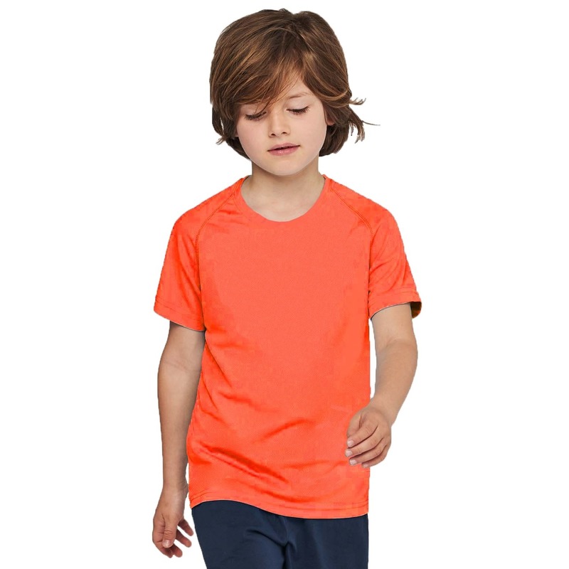 Oranje t-shirt-sportshirt voor kinderen