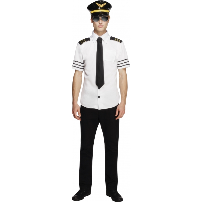 Piloten overhemd met accessoires