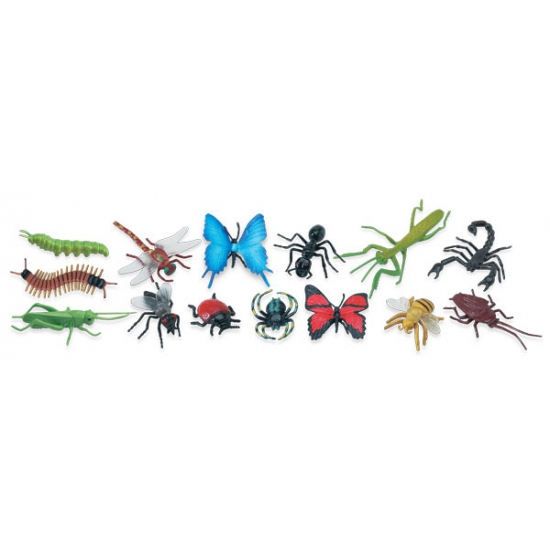 Plastic insecten speelgoed 14 stuks