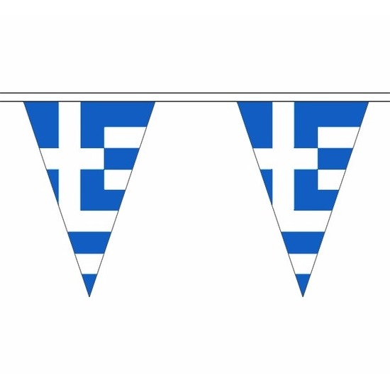 Polyester vlaggenlijn Griekenland landen vlaggetjes 500 cm