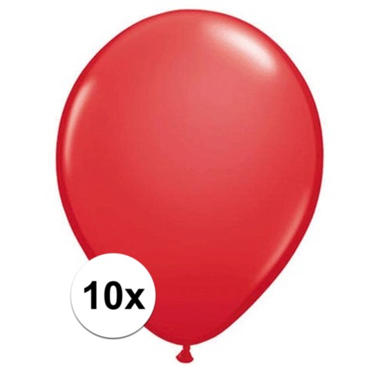Rode ballonnen Qualatex 10 stuks