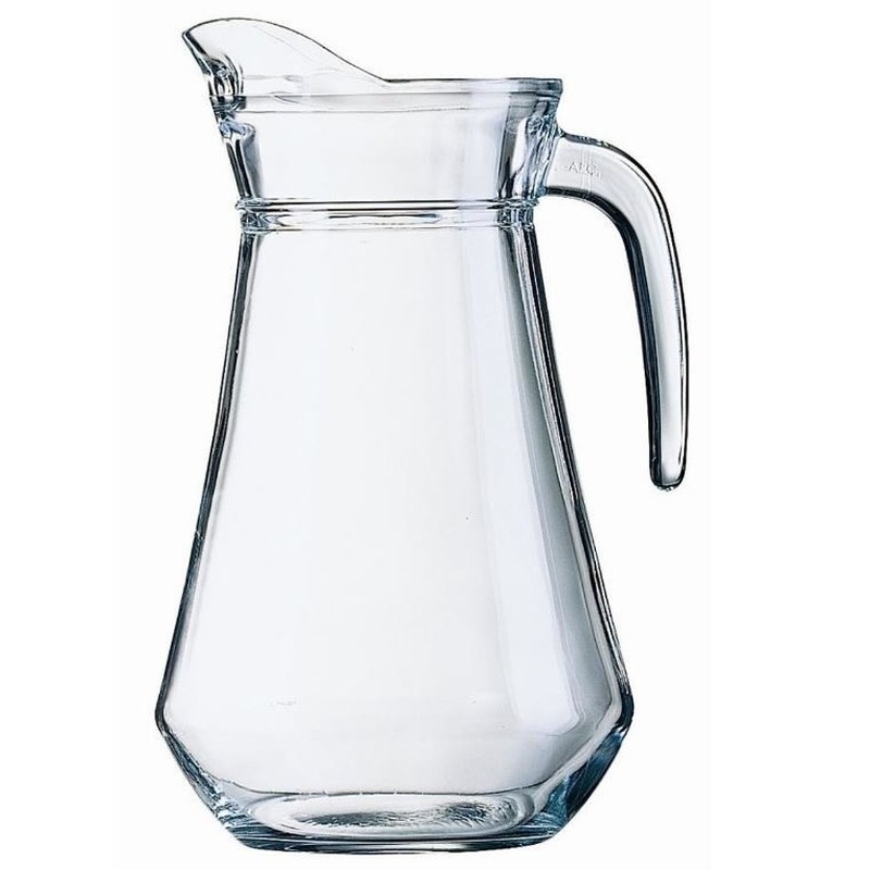 Schenkkan van glas 1 liter van 20 cm