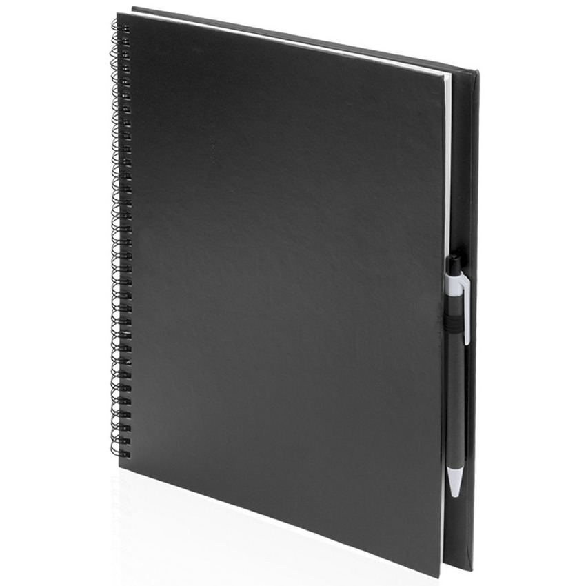Schetsboek-tekenboek zwart A4 formaat 80 vellen inclusief pen