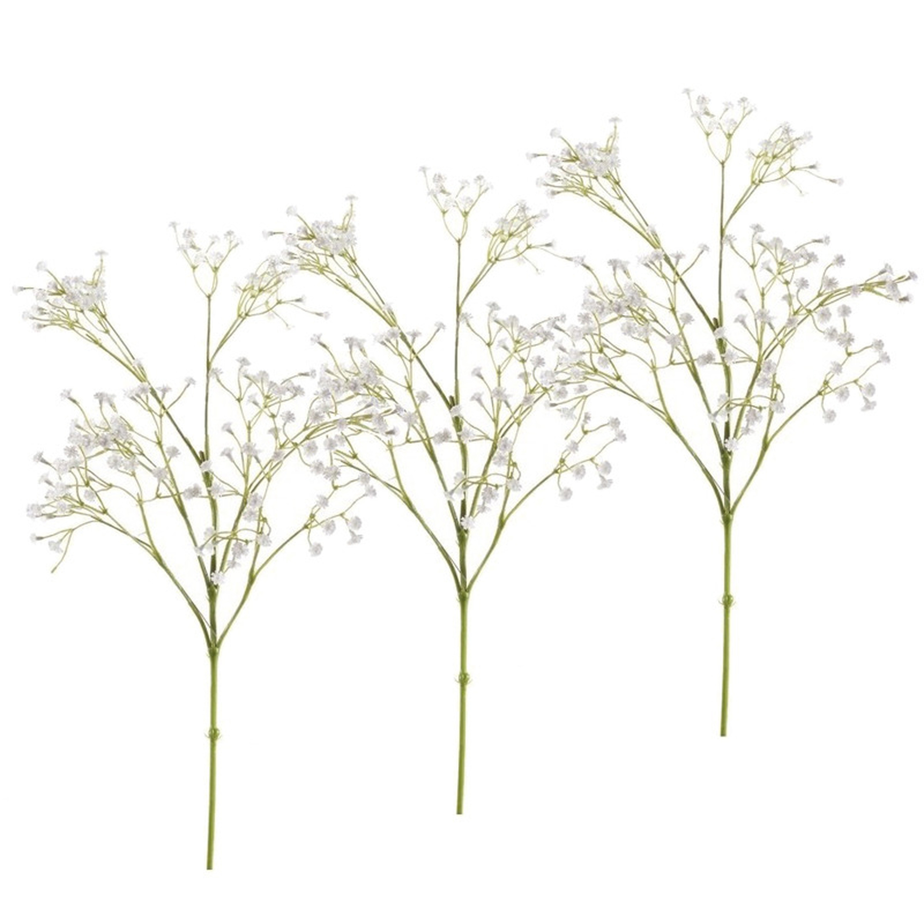 Set van 6x stuks kunstbloemen Gipskruid takken wit 65 cm