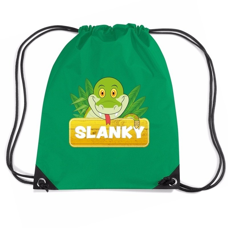 Slanky de Slang rugtas-gymtas groen voor kinderen