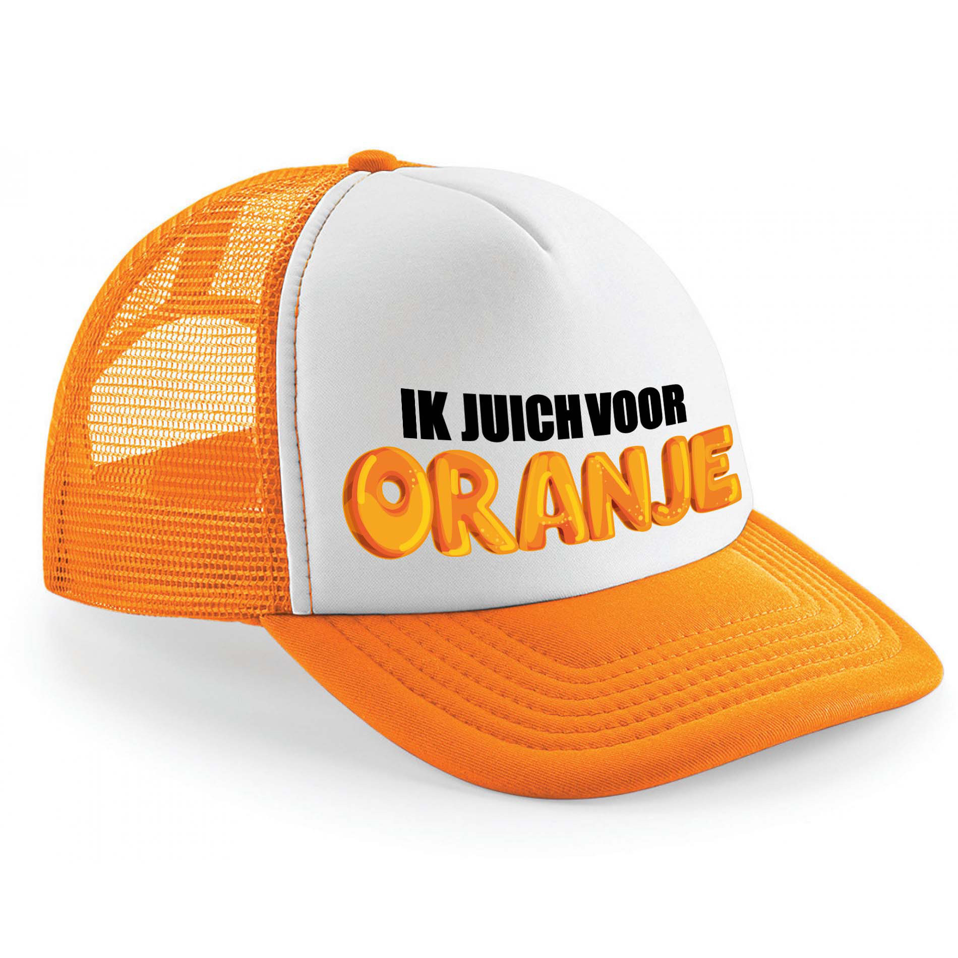 Snapback-cap ik juich voor oranje koningsdag-voetbal supporter WK-EK