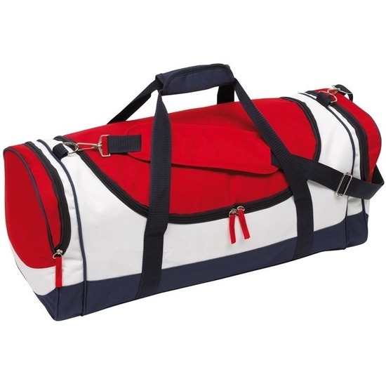 Sporttas-reistas blauw-rood-wit 45 liter