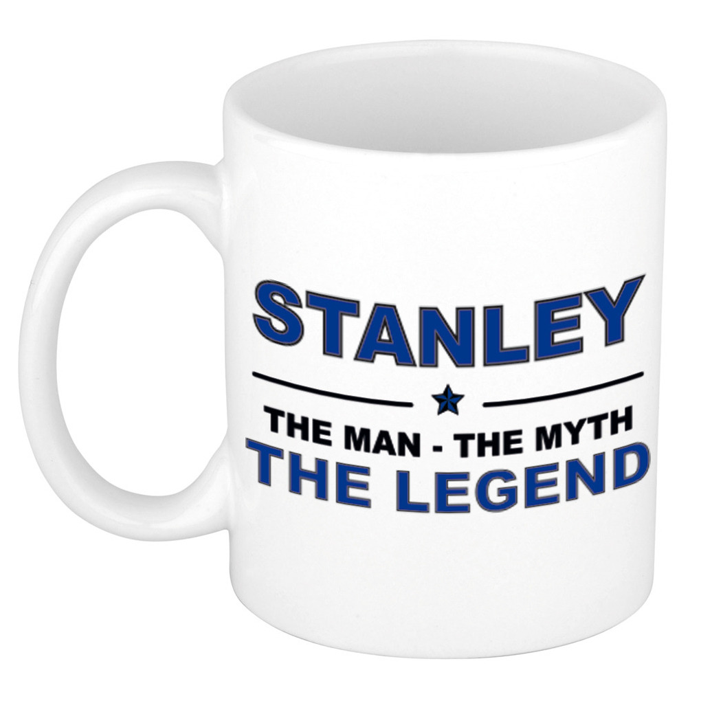 Stanley The man, The myth the legend bedankt cadeau mok-beker 300 ml keramiek