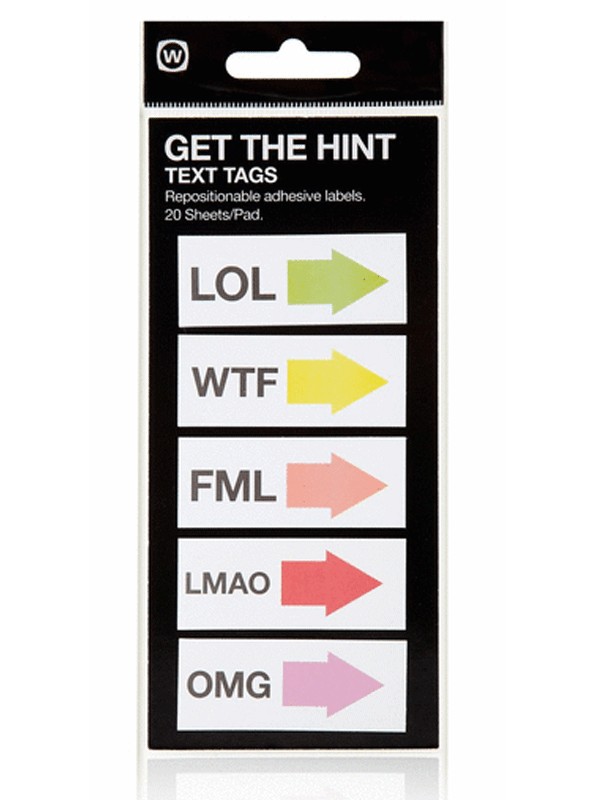 Stickers met een grappige tekst