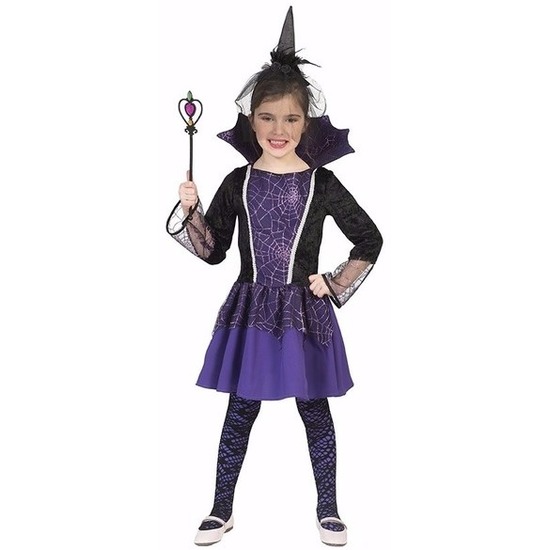 Vampieren kostuum paars-zwart voor meisjes