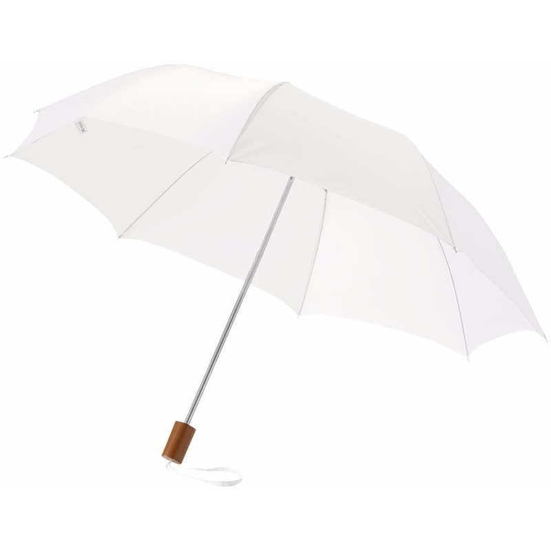 Voordelige mini paraplu wit 56 cm