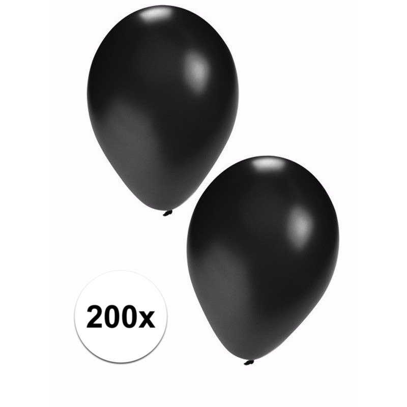 Zak zwarte ballonnen, 200 st