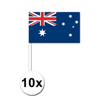 Papieren zwaaivlaggetjes Australie 10x