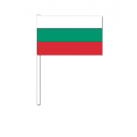 Papieren zwaaivlaggetjes Bulgarije 10x