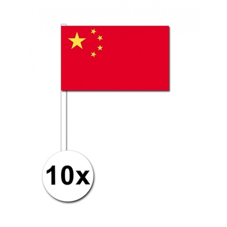 Papieren zwaaivlaggetjes China 10x