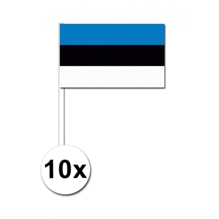 Papieren zwaaivlaggetjes Estland 10x