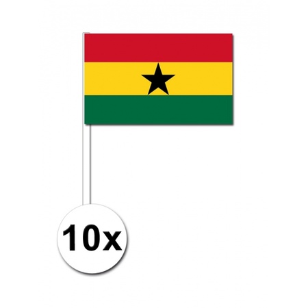 Papieren zwaaivlaggetjes Ghana 10x