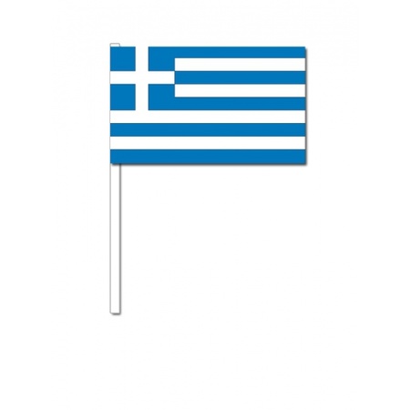 Papieren zwaaivlaggetjes Griekenland 10x