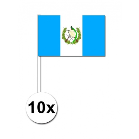 Papieren zwaaivlaggetjes Guatemala 10x