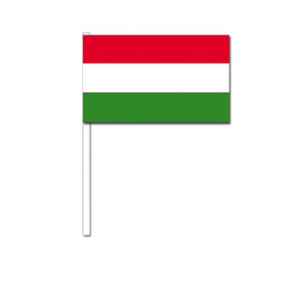 Papieren zwaaivlaggetjes Hongarije 10x