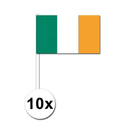 Papieren zwaaivlaggetjes Ierland 10x
