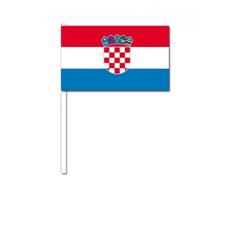 Papieren zwaaivlaggetjes Kroatie 10x