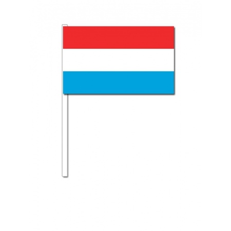 Papieren zwaaivlaggetjes Luxemburg 10x