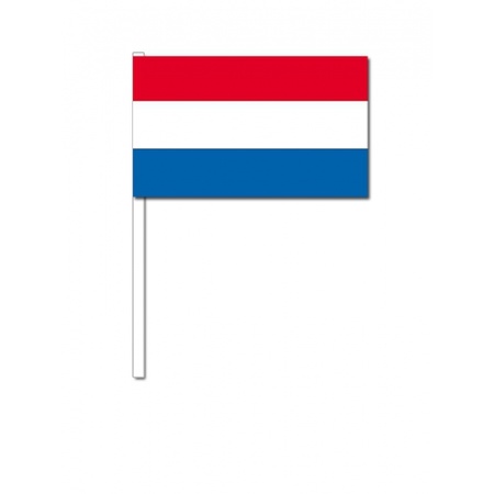 Papieren zwaaivlaggetjes Nederland 10x