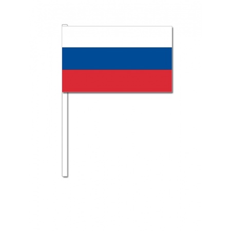 Papieren zwaaivlaggetjes Rusland 10x