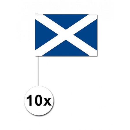 Papieren zwaaivlaggetjes Schotland 10x