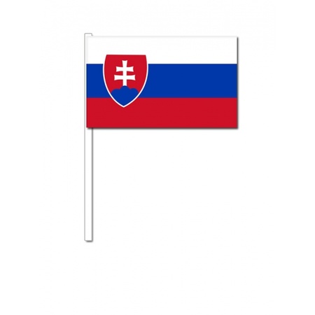 Papieren zwaaivlaggetjes Slowakije 10x