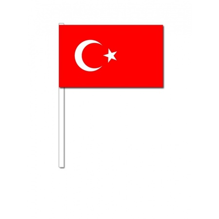 Papieren zwaaivlaggetjes Turkije 10x