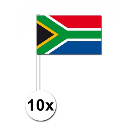 Papieren zwaaivlaggetjes Zuid Afrika 10x