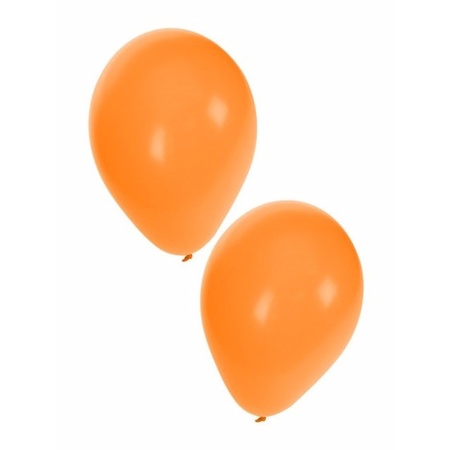 Balloons green/white/orange 30 pieces