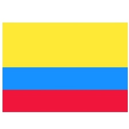 10x stuks Colombia vlaggetjes stickers