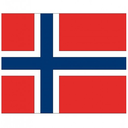 10x stuks Noorwegen vlaggetjes stickers