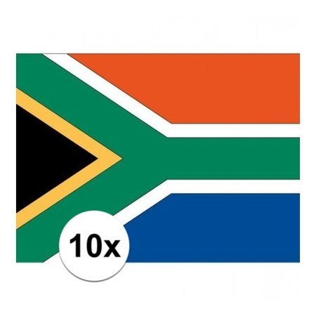 10x stuks Zuid Afrika vlaggetjes stickers