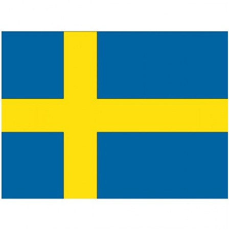 10x stuks Zweden vlaggetjes stickers