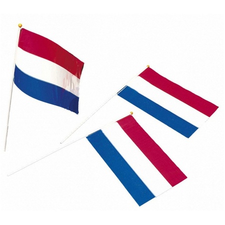 Papieren zwaaivlaggetjes Holland 10x