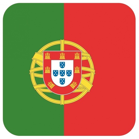 Beer coasters Portuguese flag square 15 pcs