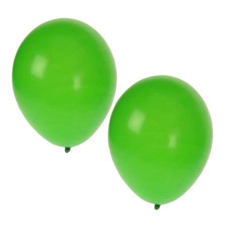 30x balloons green and yellow